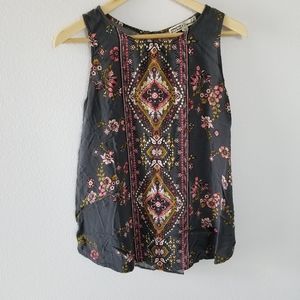 Gypsies & Moondust Floral Flowy Tank Top